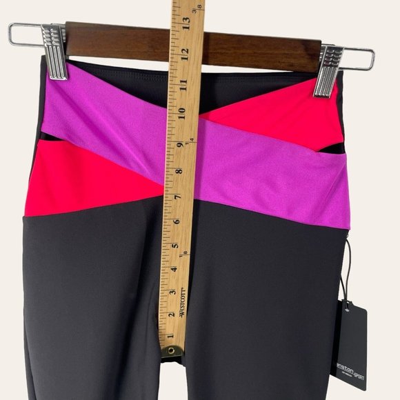 Lanston Black Colorful Crossover Leggings - Picture 6 of 8